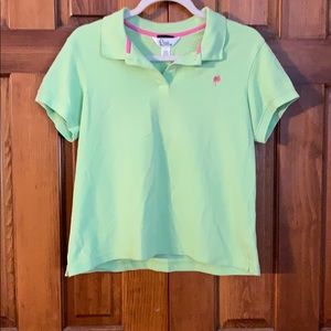 Lilly Pulitzer light green shrunken polo shirt